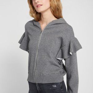 Alice in Olivia Classic Harris Ruffle Zip Hoodie